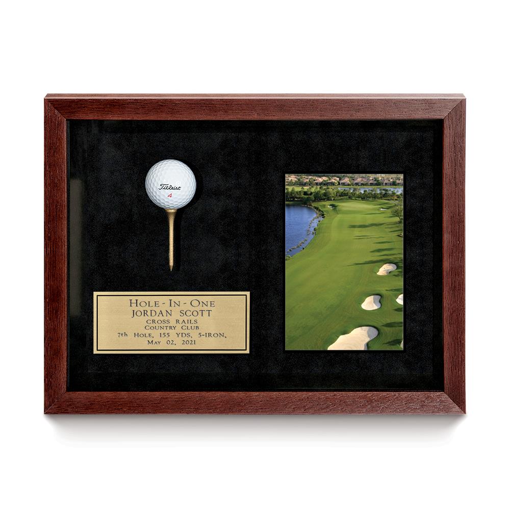 Picture of Mahogany Framed Photo 11"x15" Golf