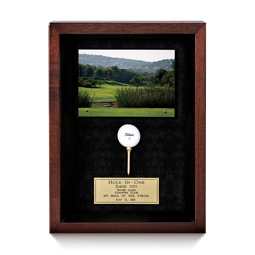 Picture of Mahogany Framed Photo 11"x15" Golf