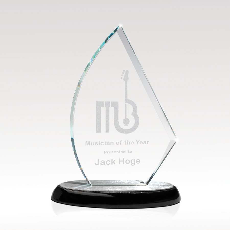 Picture of 7" Cast Base Glass Award - Emery