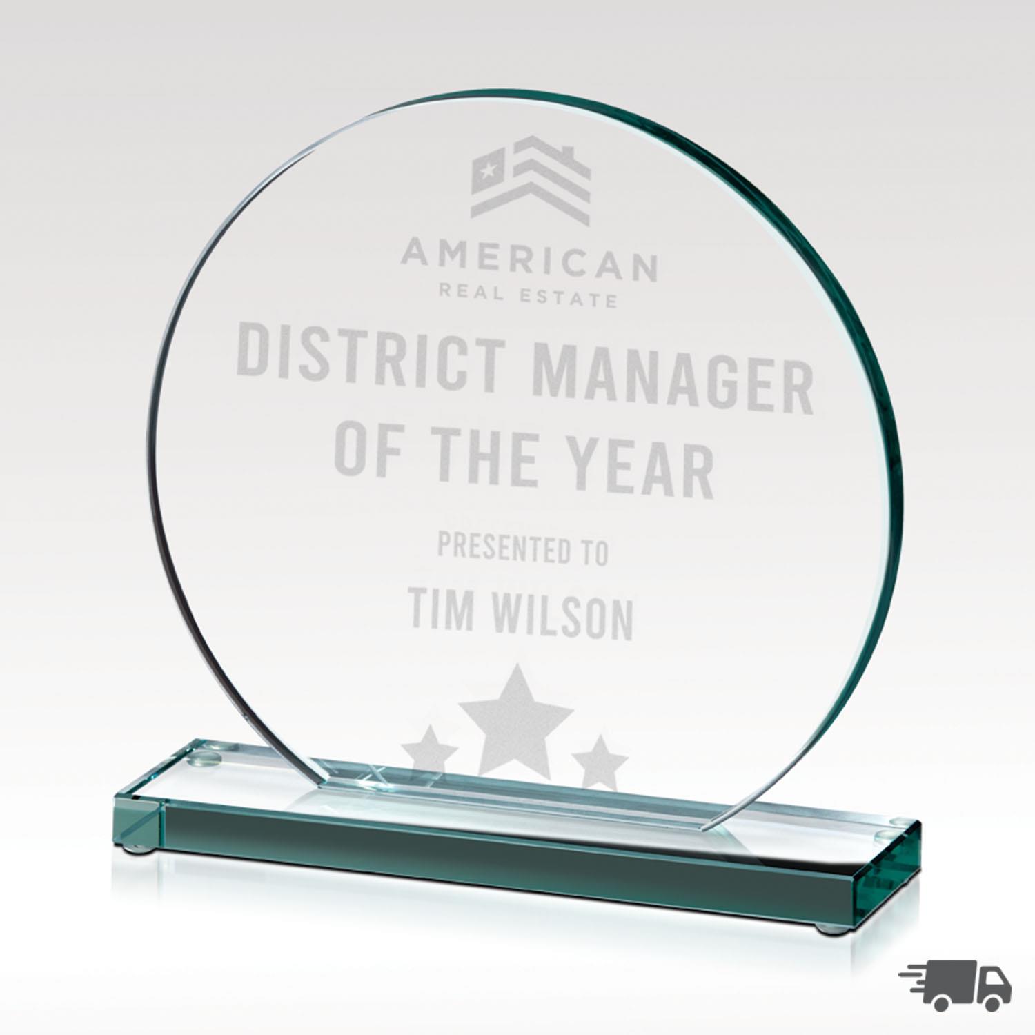 Picture of Starphire Glass Award, Round - Large