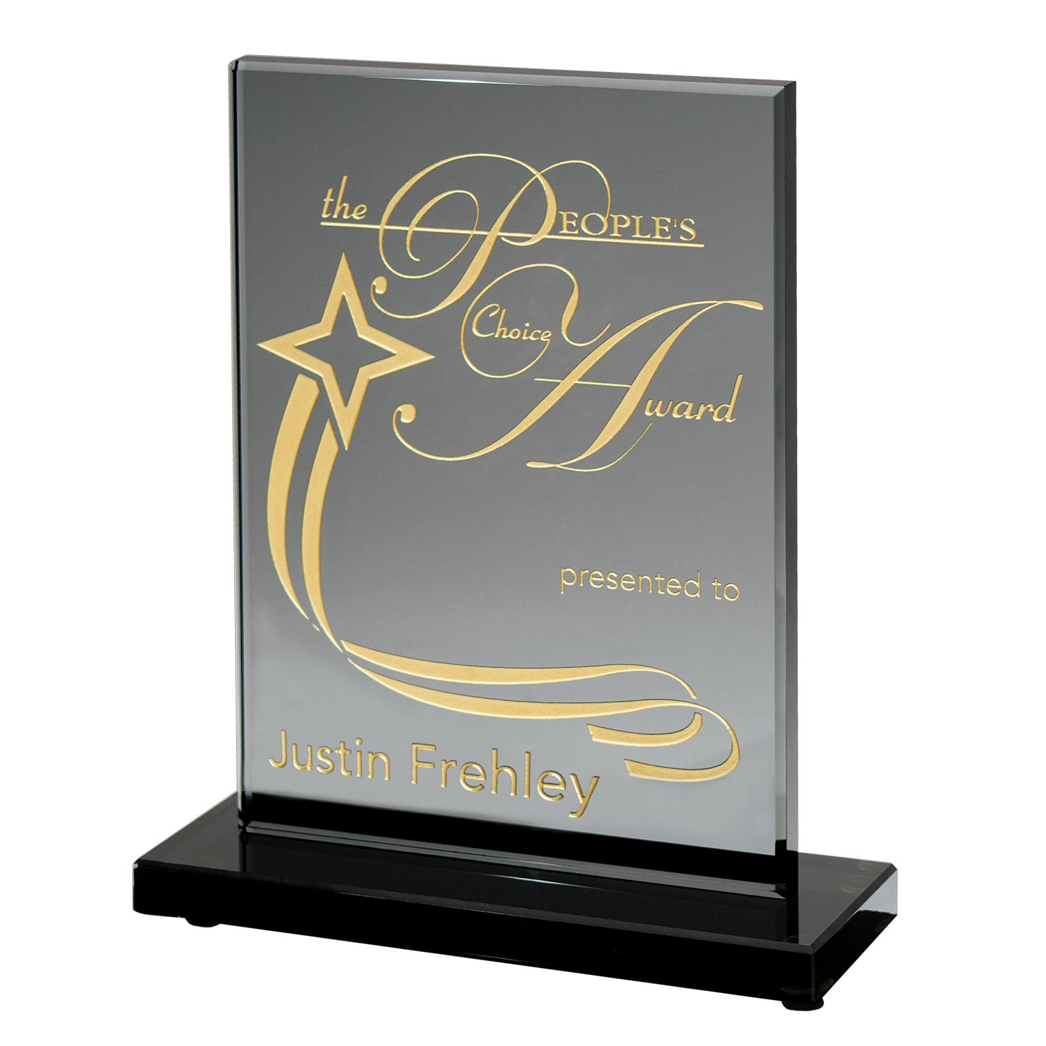 Picture of Black Glass Award 7x10 Obsidian