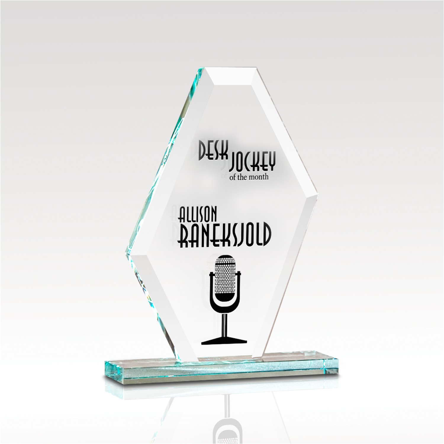 Picture of Jade Gentleman Glass Award 7.25"