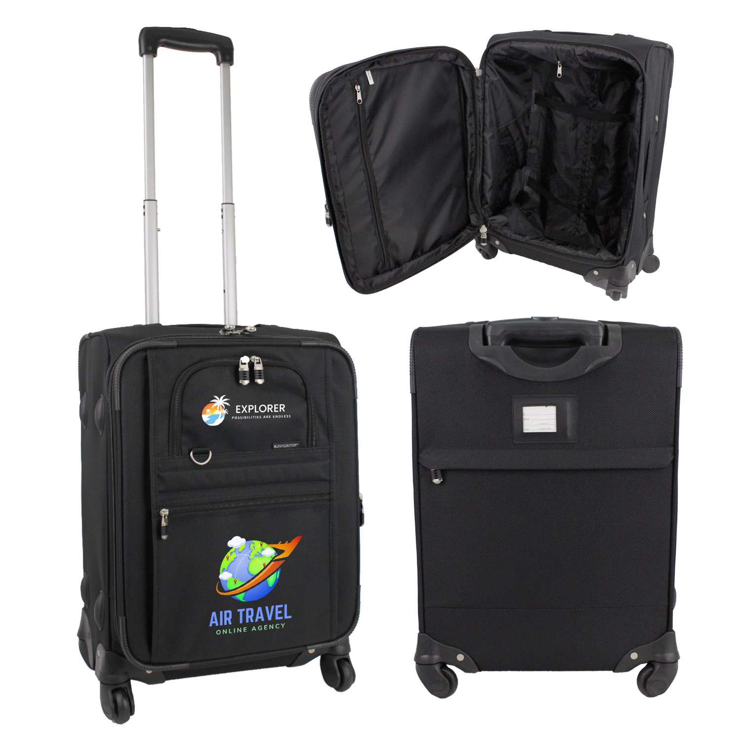 Picture of Expandable Carry-On Luggage w/ 360 Swivel Wheels