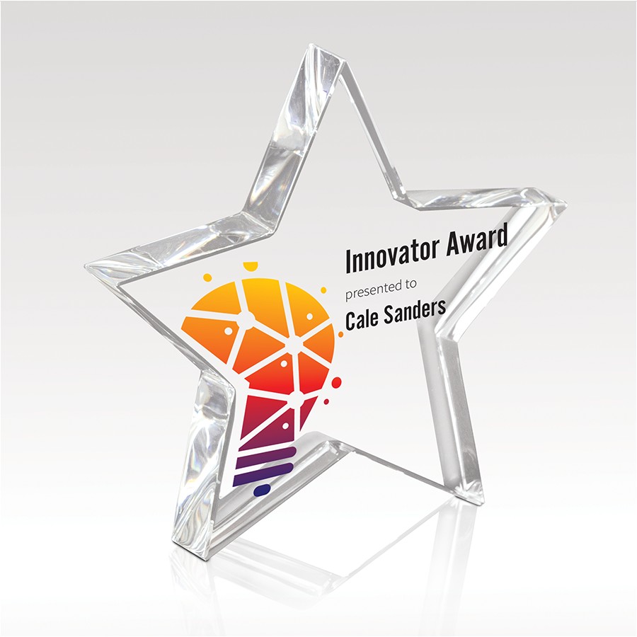 Picture of Crystal Award- Halo Star 4"