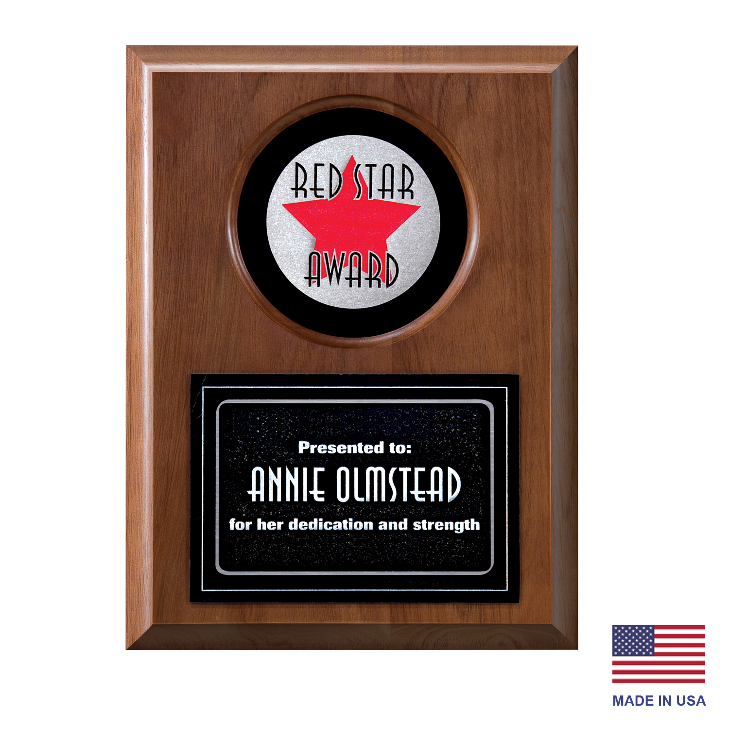 Picture of Unitas II Walnut Plaque - 12x15