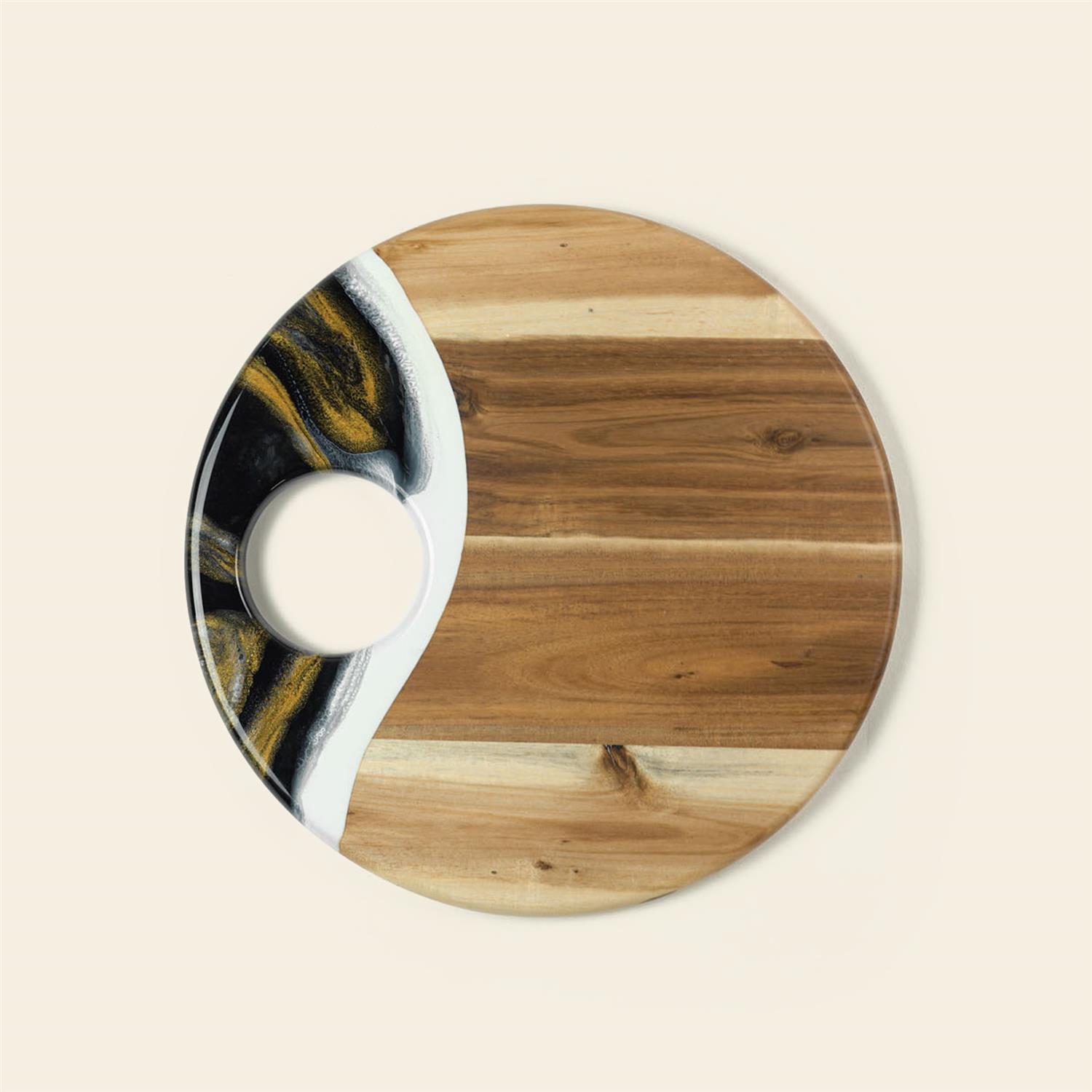 Picture of 12" Round Acacia Board w/ Holder