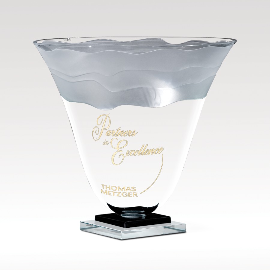 Picture of Starphire Glass Vase - Lunar Tides 10"