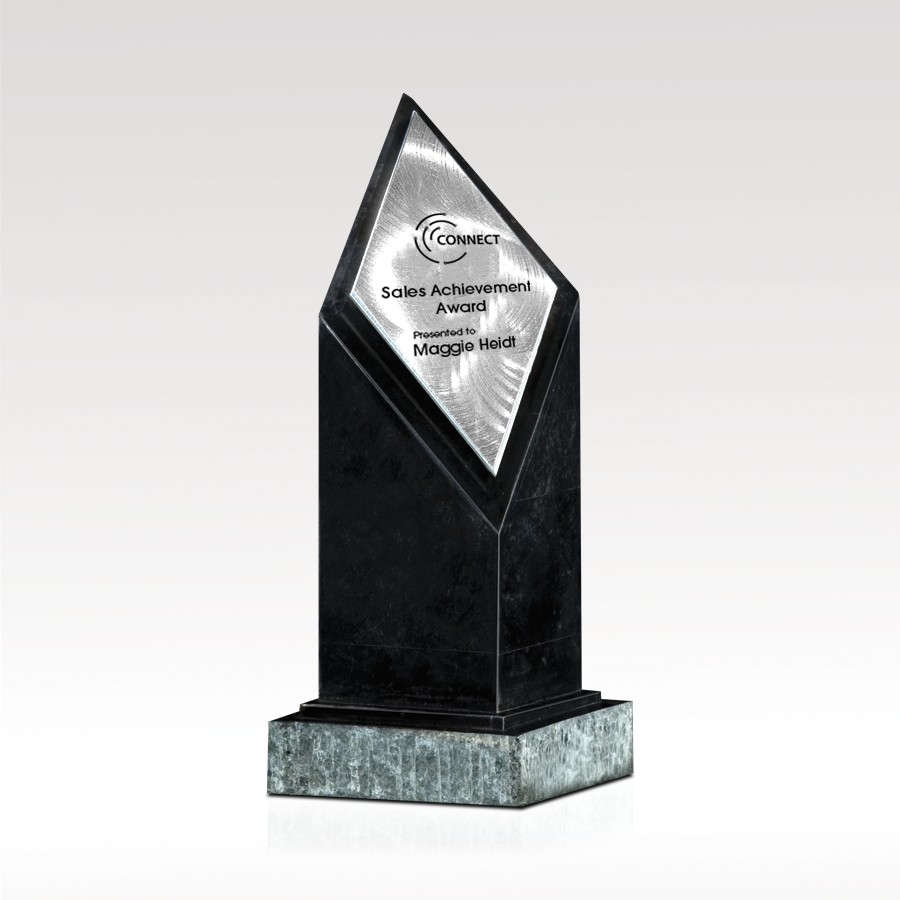 Picture of Black Marble Diamond Award - 11"