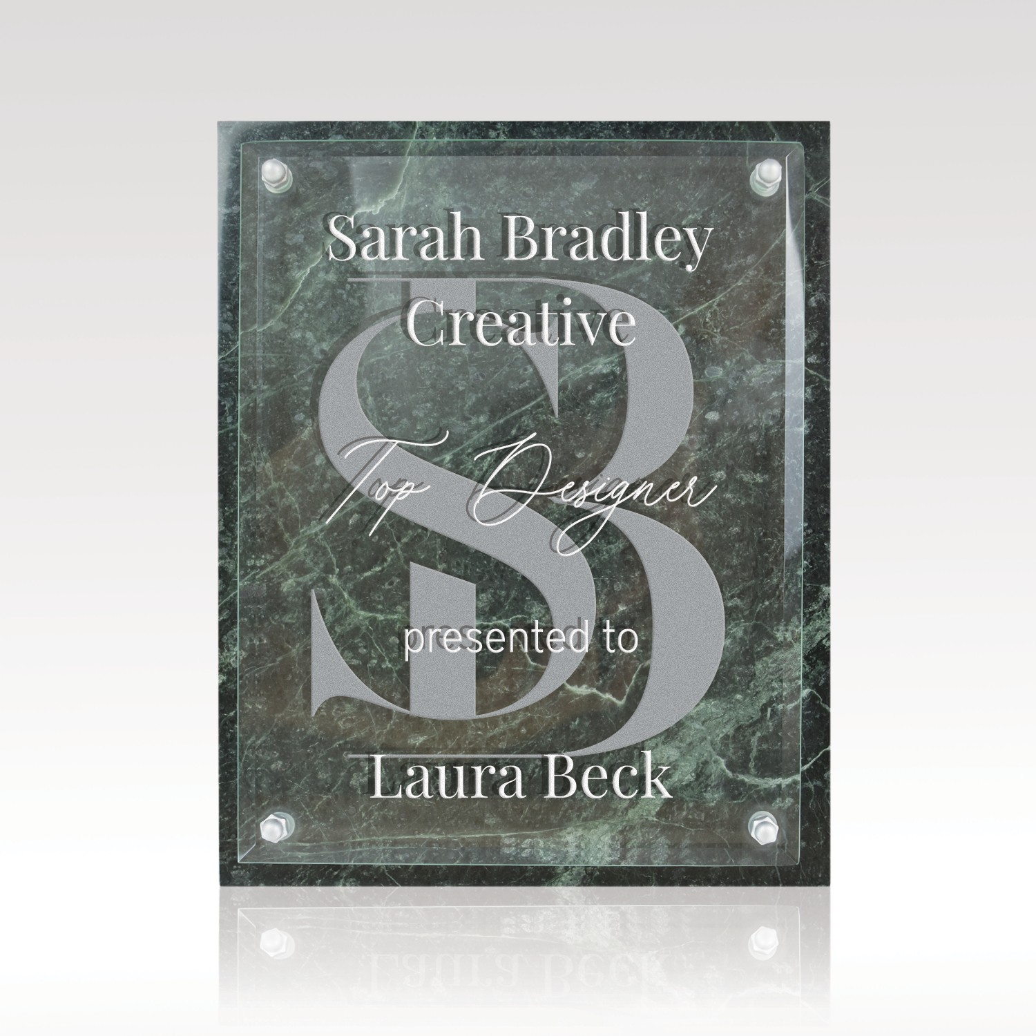 Picture of Green Marble Plaque - Renewal - Small