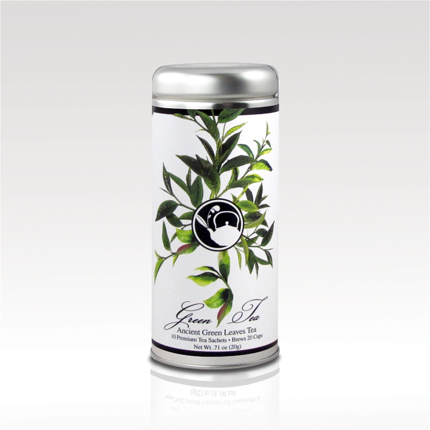 Picture of Tea Can Company Ancient Green Leaves Tall Tin