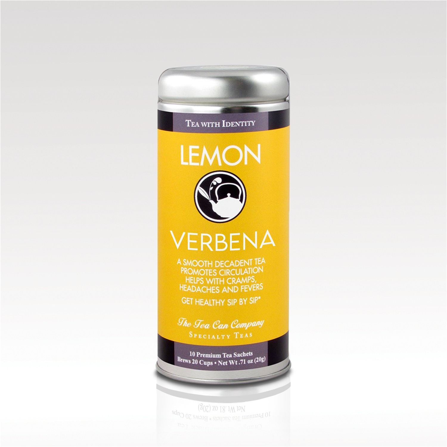 Picture of Tea Can Company Lemon Verbena Black Tall Tin
