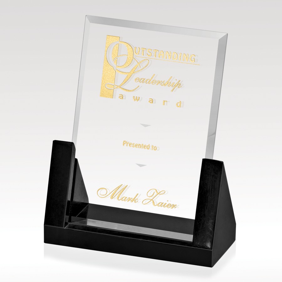 Picture of Rectangular Glass w/ Blk Marble Base