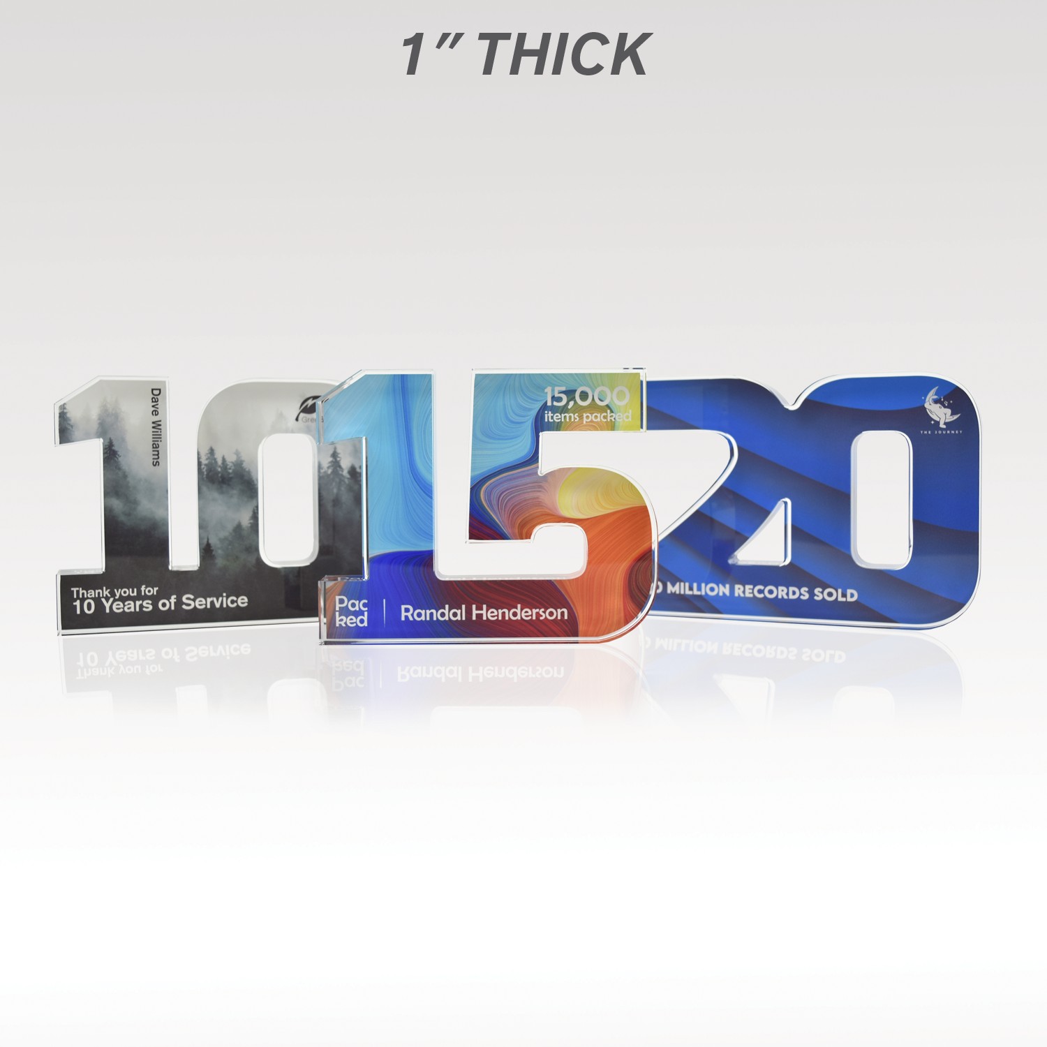 Picture of 1" Acrylic Numerals Style 15 – Traditional Series