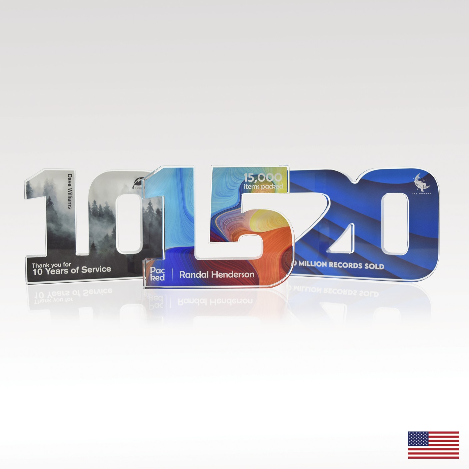 Picture of 3/4" USA-Made Acrylic Numerals Style 15 – Traditional Series
