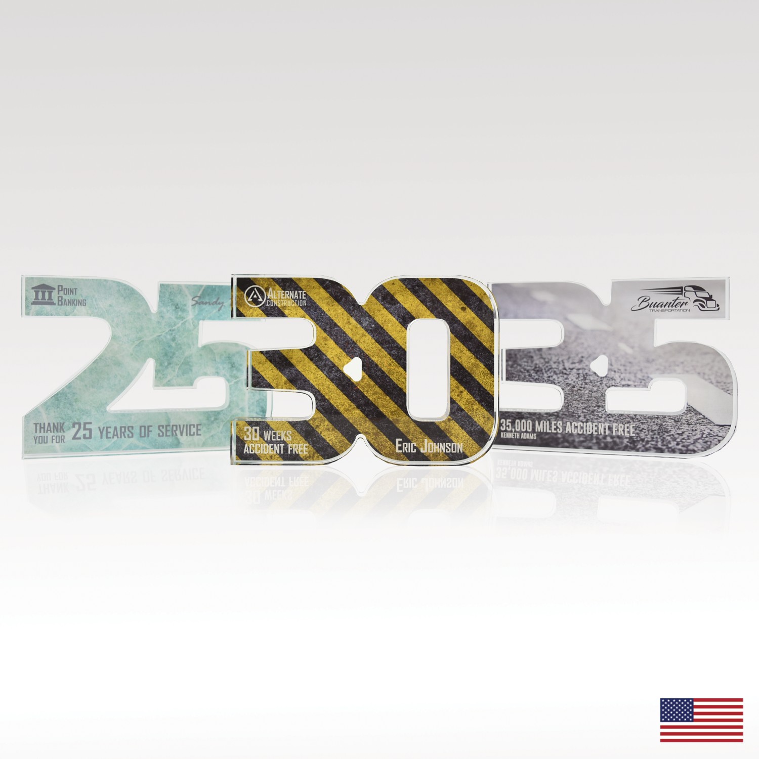 Picture of 3/4" USA-Made Acrylic Numerals Style 35 – Traditional Series