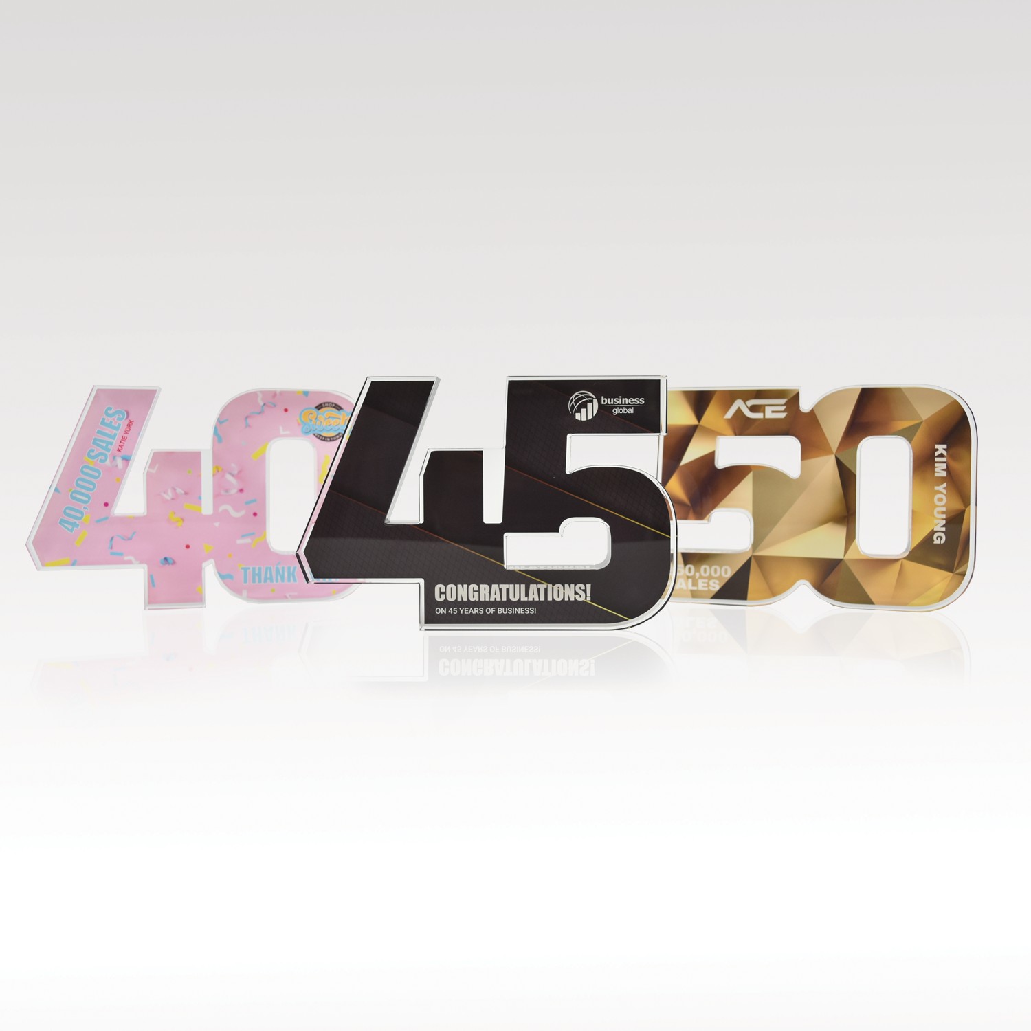 Picture of 3/4" Acrylic Numerals Style 45 – Traditional Series