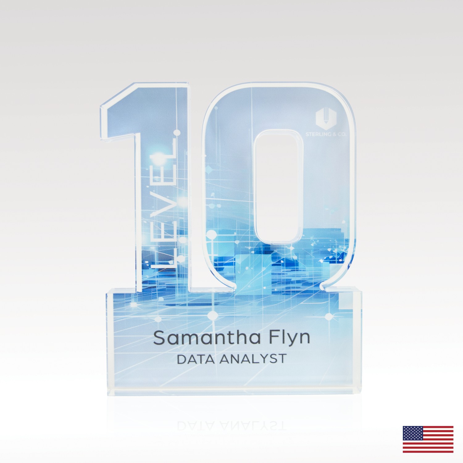 Picture of 3/4" USA-Made Acrylic Numerals Style 10 – Plus Series
