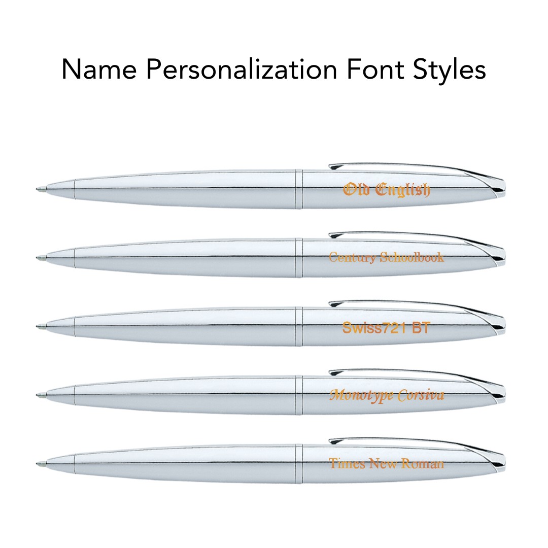 Picture of Cross® ATX Pure Chrome Ballpoint Pen, Laser Engraved