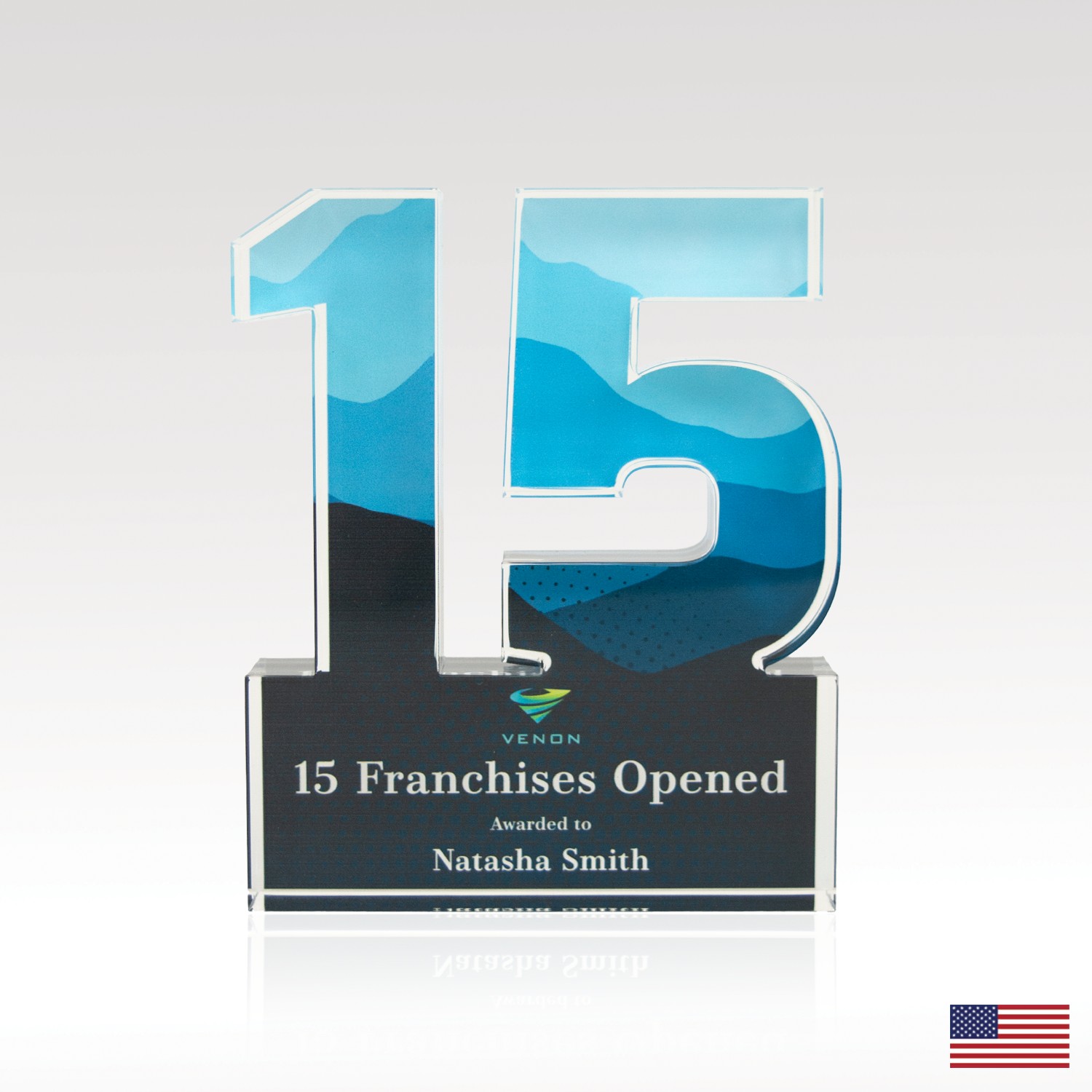 Picture of 3/4" USA-Made Acrylic Numerals Style 15 – Plus Series