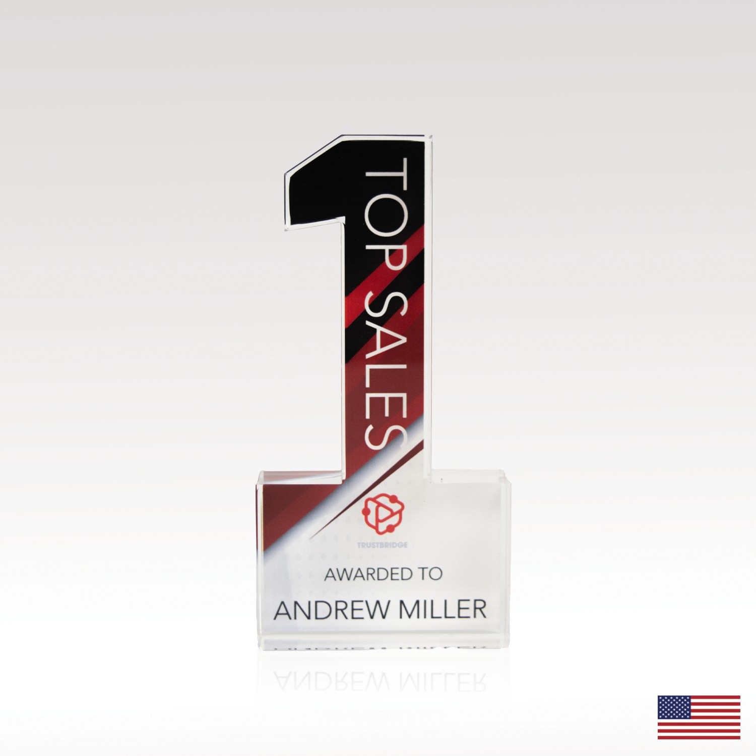 Picture of 3/4" USA-Made Acrylic Numerals Style 1 – Plus Series