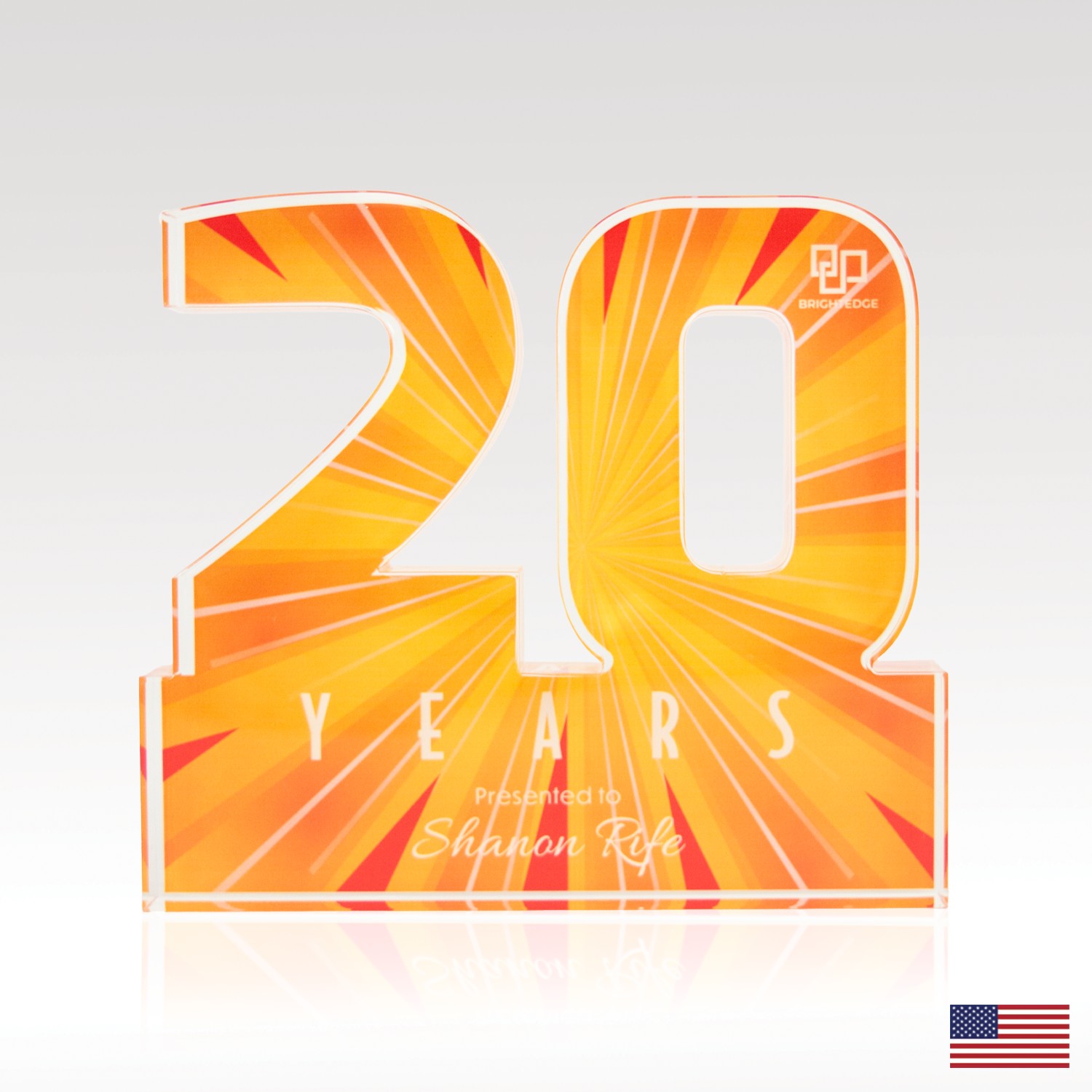 Picture of 3/4" USA-Made Acrylic Numerals Style 20 – Plus Series