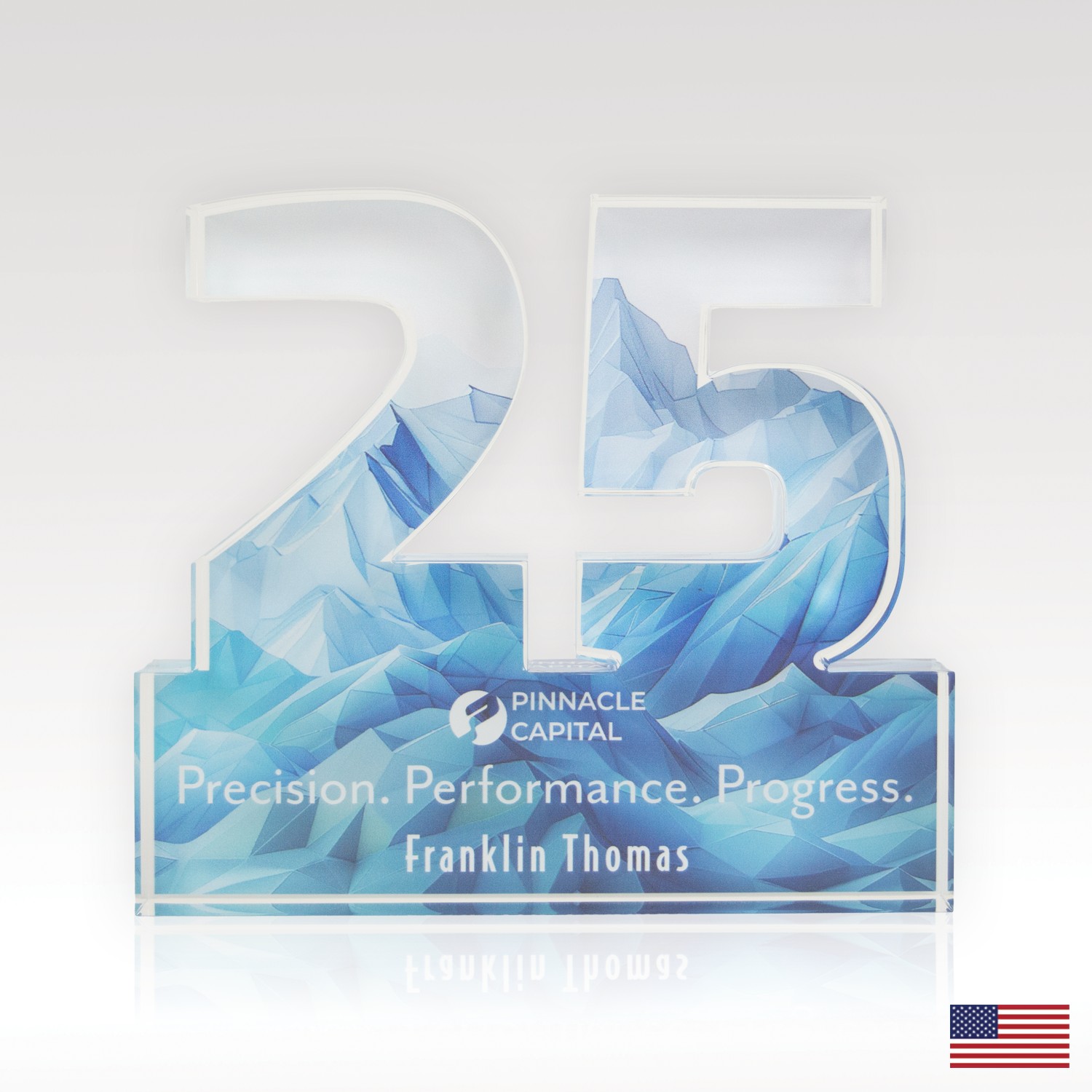 Picture of 3/4" USA-Made Acrylic Numerals Style 25 – Plus Series