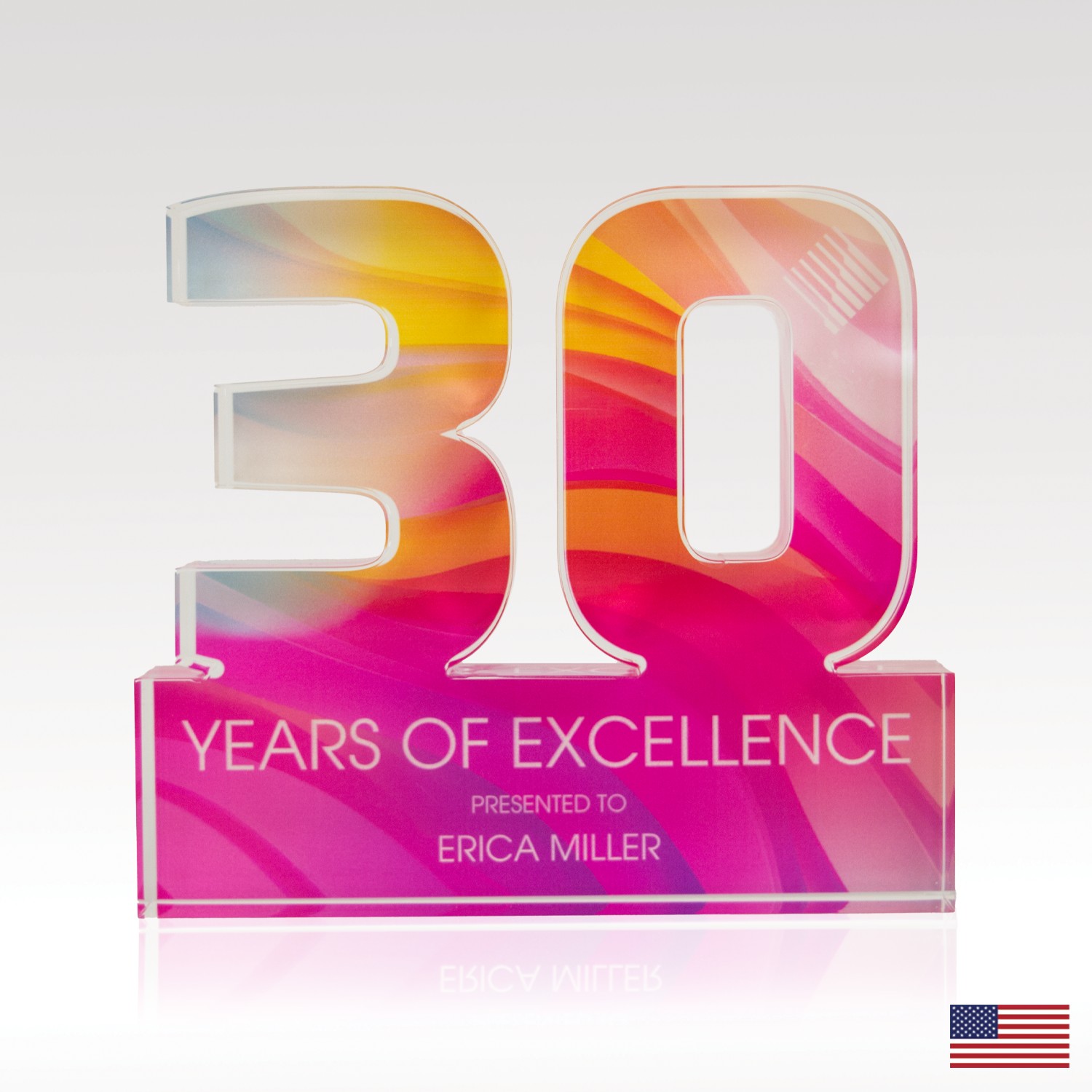 Picture of 3/4" USA-Made Acrylic Numerals Style 30 – Plus Series