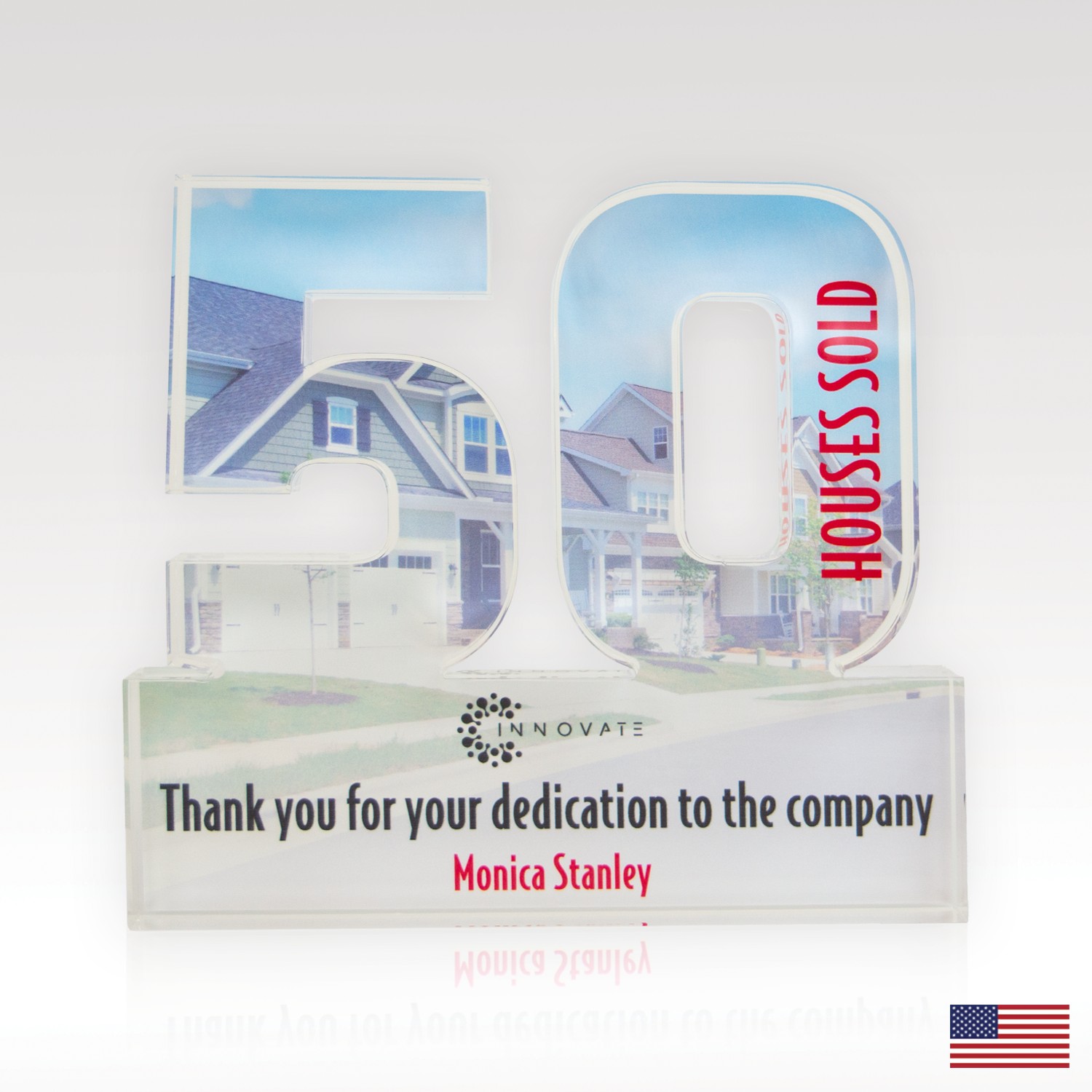 Picture of 3/4" USA-Made Acrylic Numerals Style 50 – Plus Series