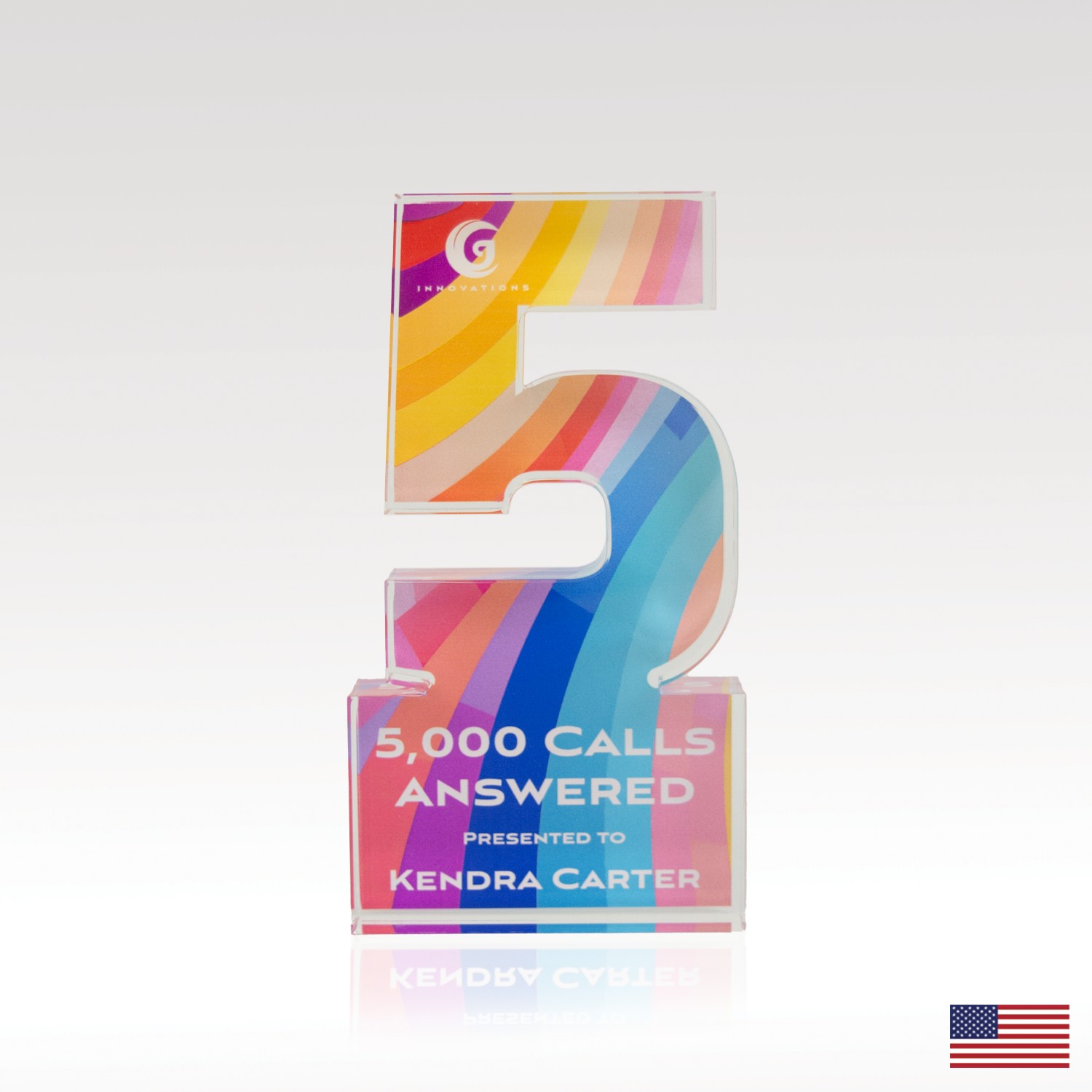 Picture of 3/4" USA-Made Acrylic Numerals Style 5 – Plus Series