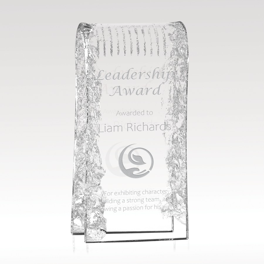 Picture of 9" Glass Award - Arched Reflections