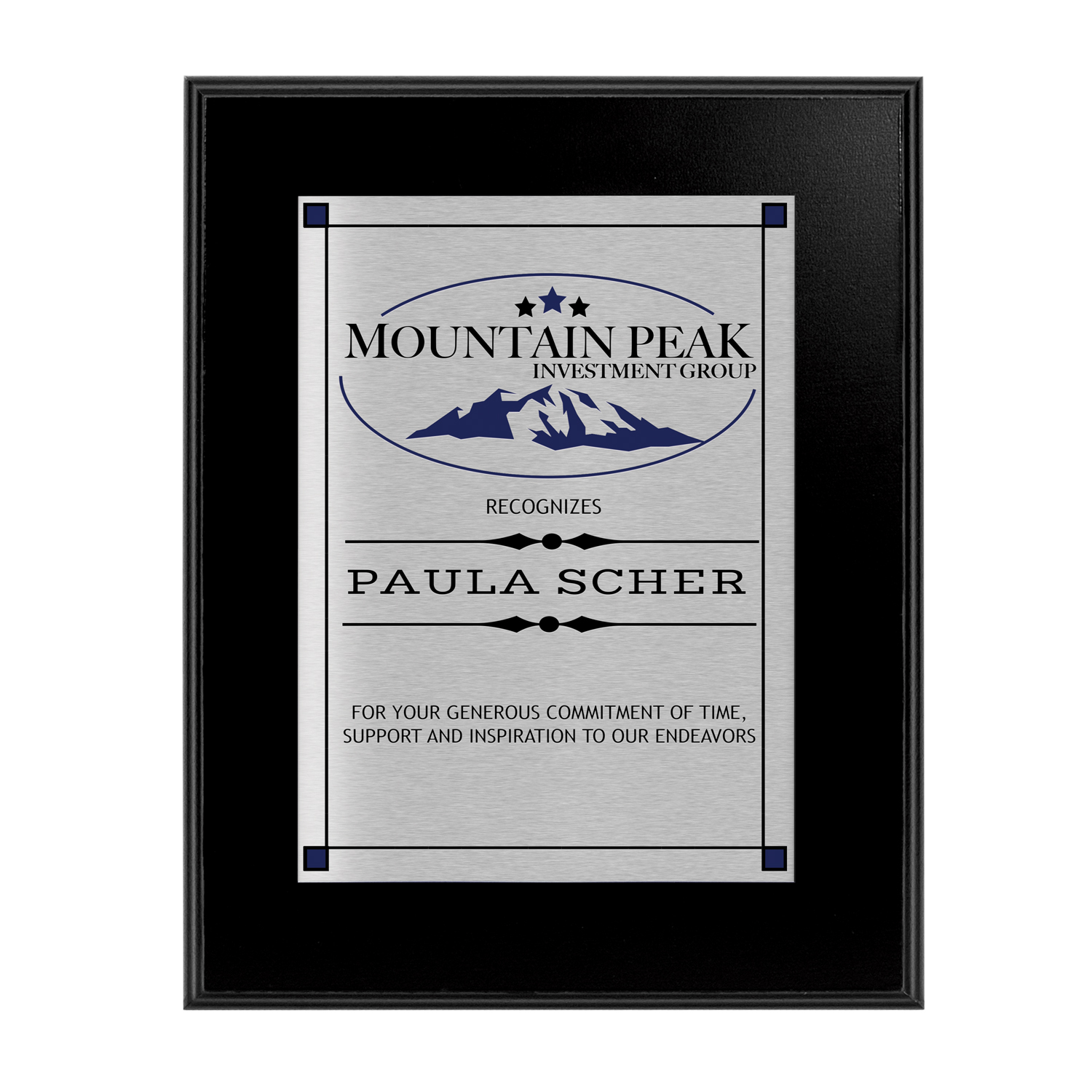 Picture of Larimer - Black Panel Plaque 7x9