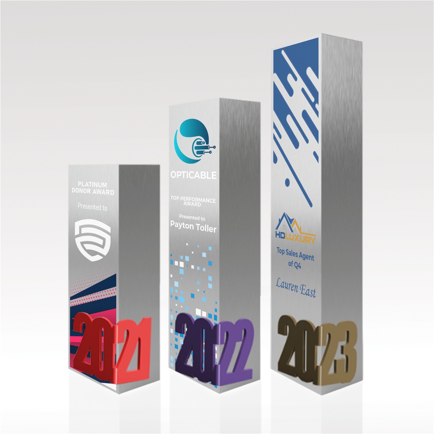 Picture of Rectangular Aluminum 7" Letter