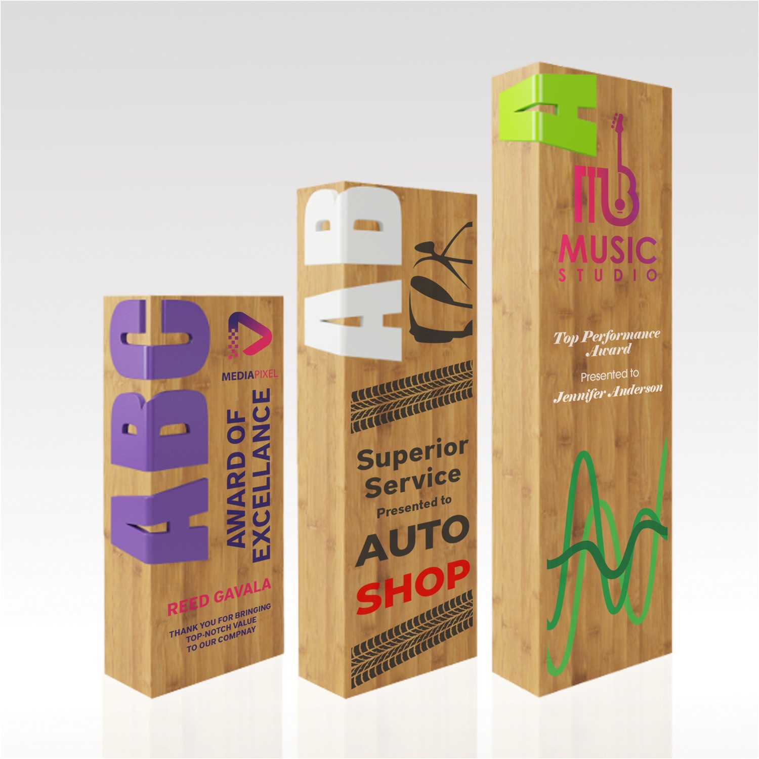 Picture of Rectangular Bamboo 7" Letter