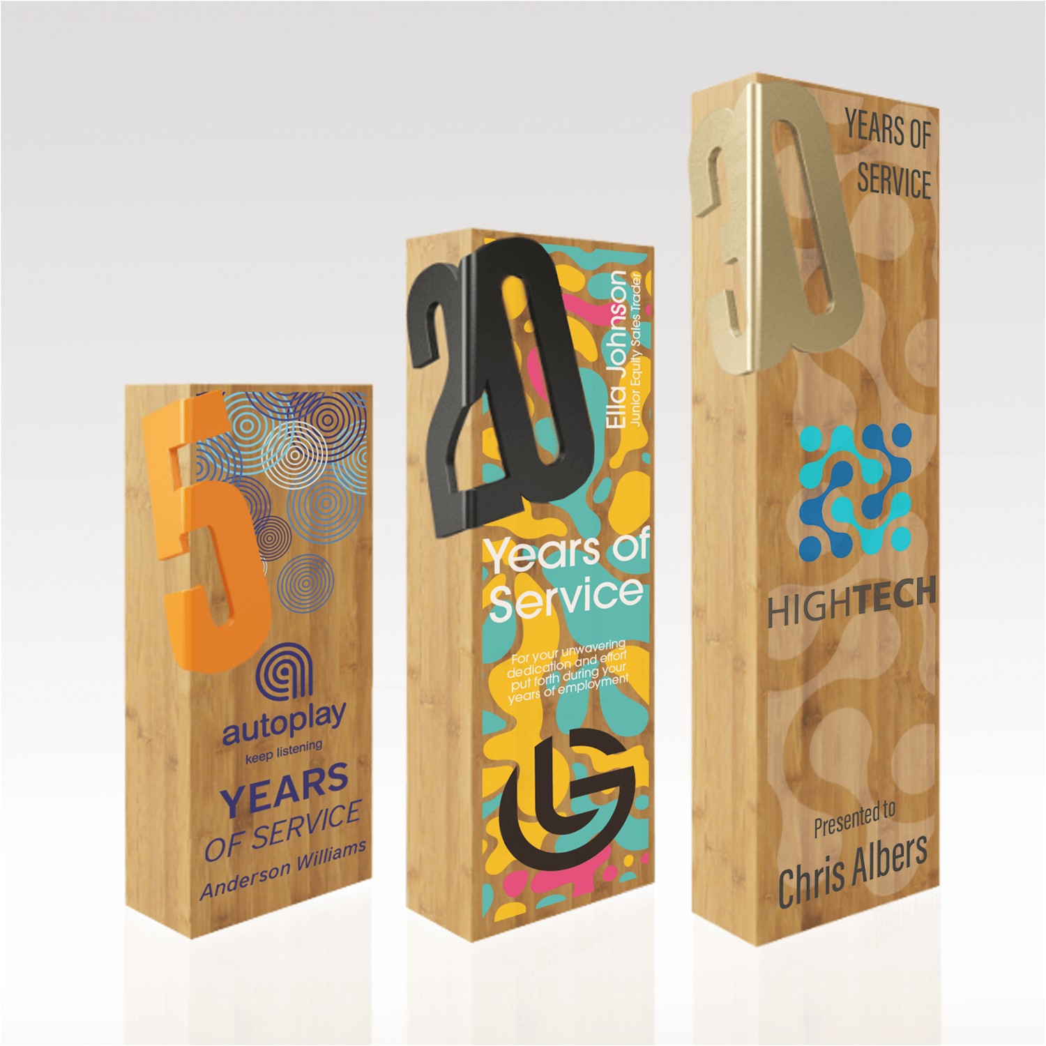 Picture of Rectangular Bamboo 7" Letter