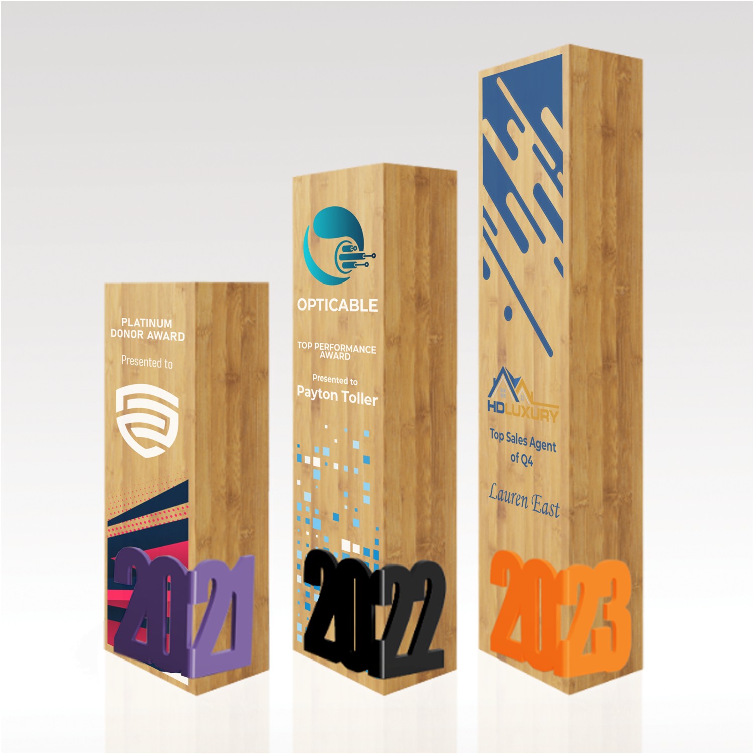 Picture of Rectangular Bamboo 7" Letter