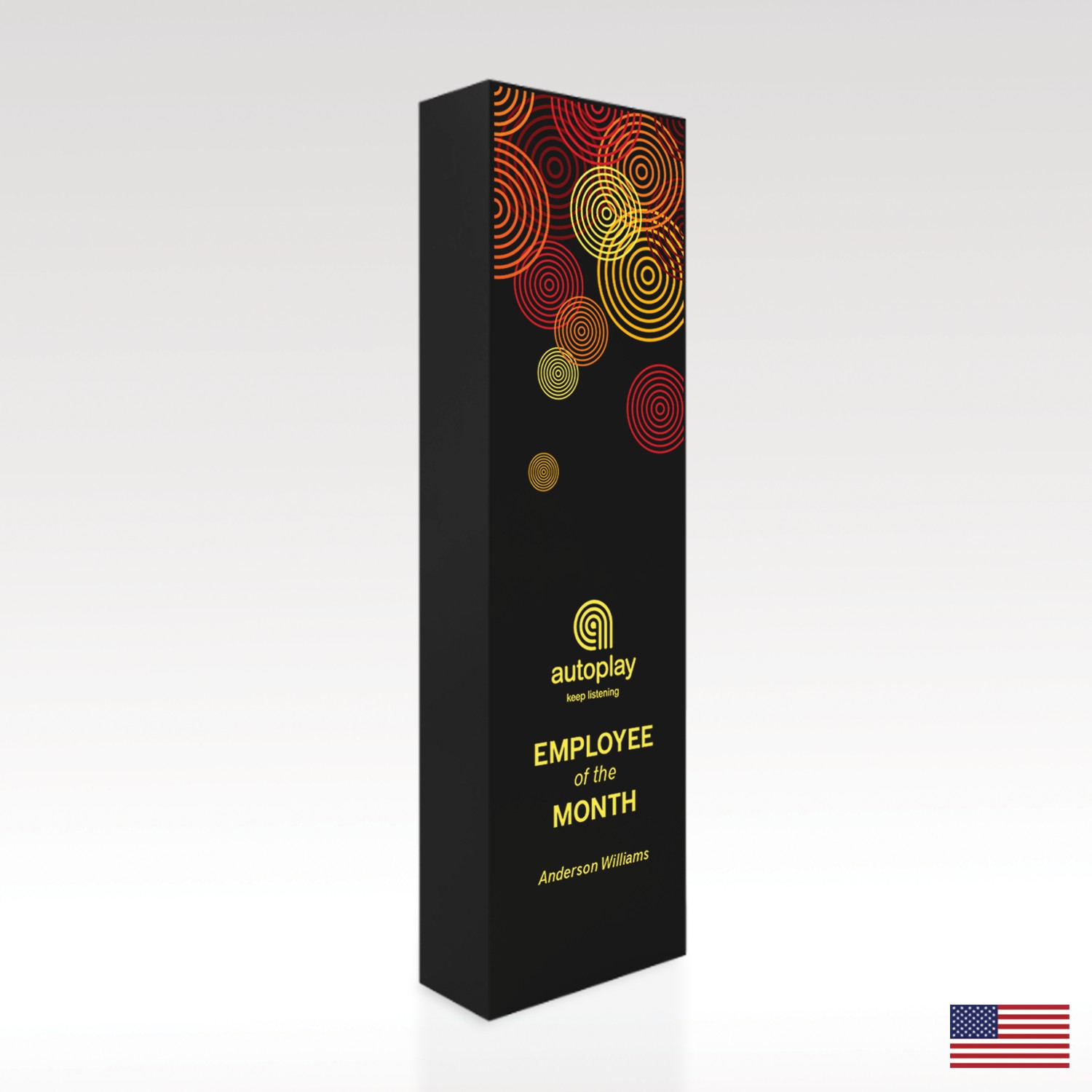 Picture of Rectangular Ebony Award 7"