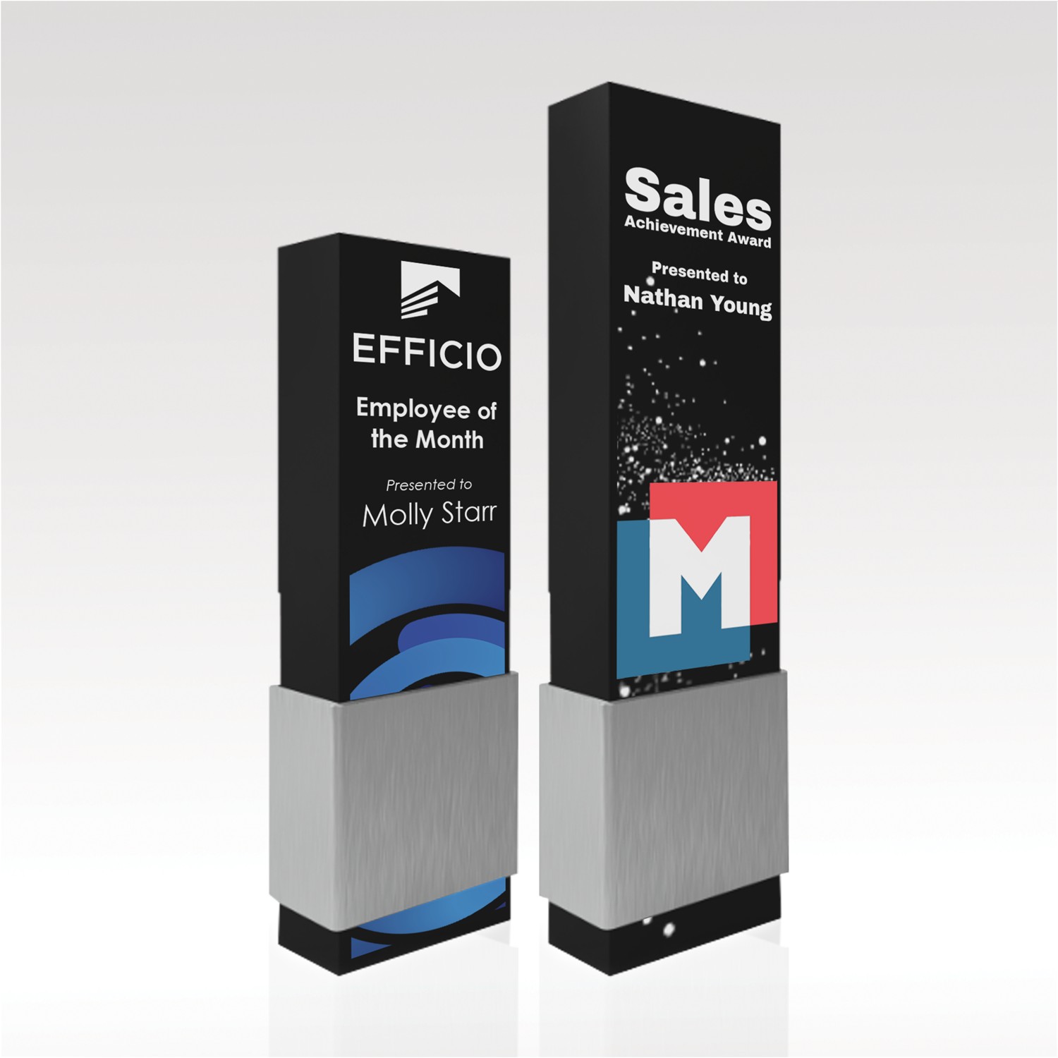 Picture of Rectangular Ebony Award 7" Alpha