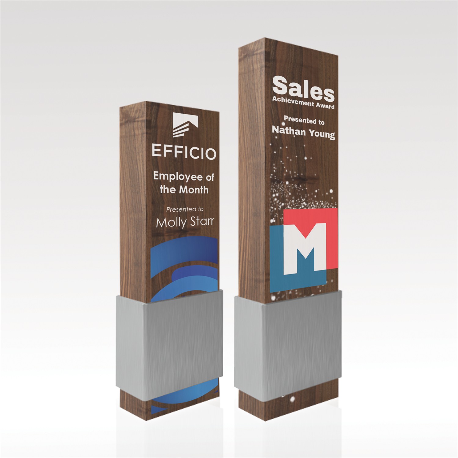 Picture of Walnut Award 7" Rectangular - Letter