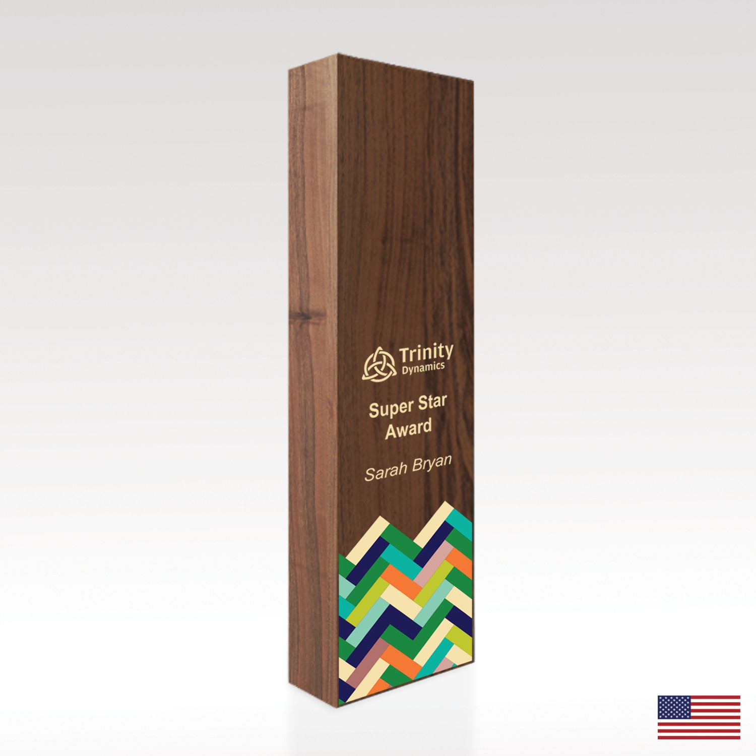 Picture of Walnut Award 9" Rectangular