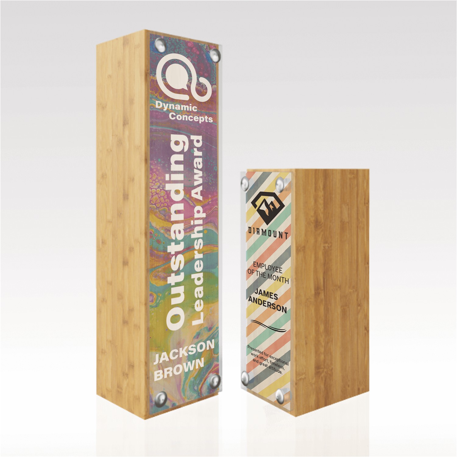 Picture of Square Bamboo Award 7" Letter