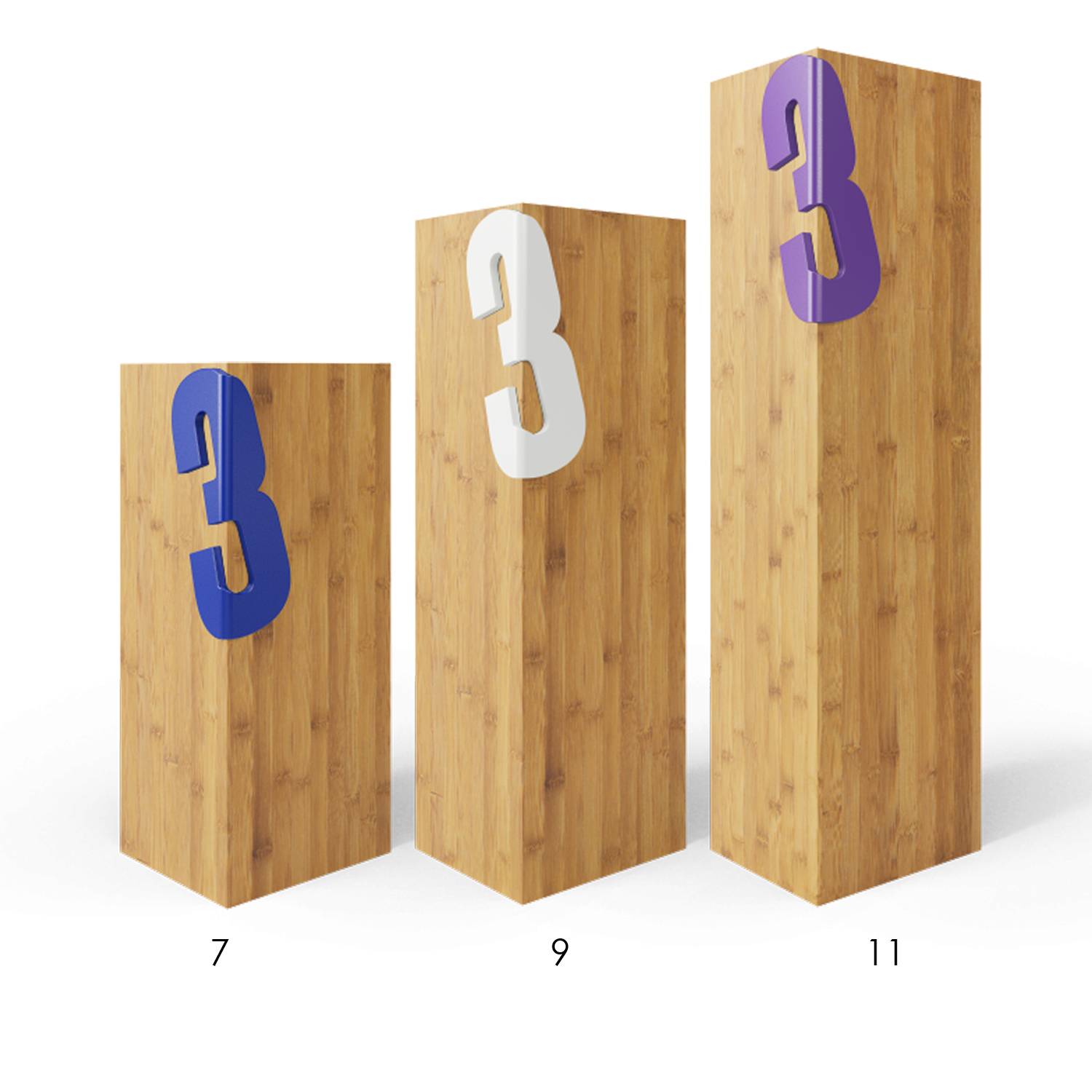 Picture of Square Bamboo Award 7" Letter