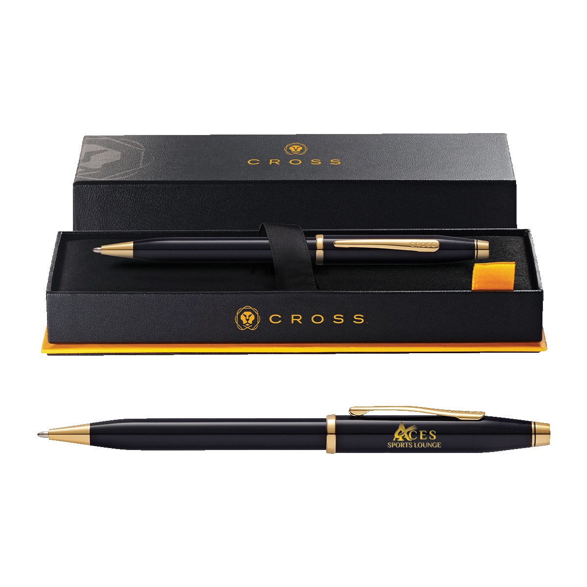 Picture of Cross® Century II Black Lacquer Pen, Laser Engraved