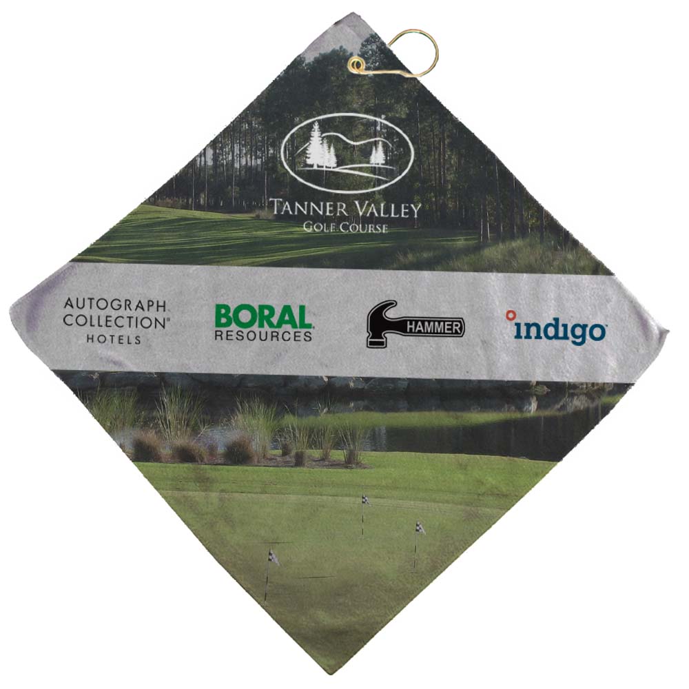 Picture of 16" x 16" Full Bleed Microfiber Golf Towel