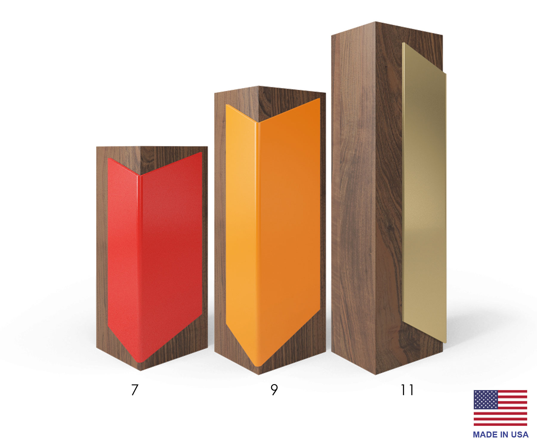 Picture of Square Walnut Award 7" Letter