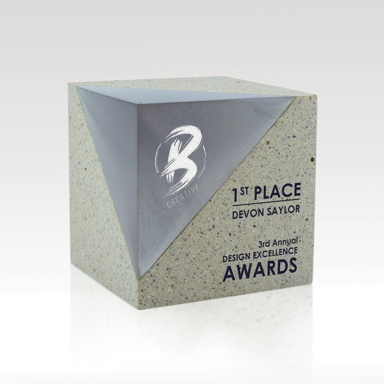 Picture of Cube Award Resin Concrete - Atlas