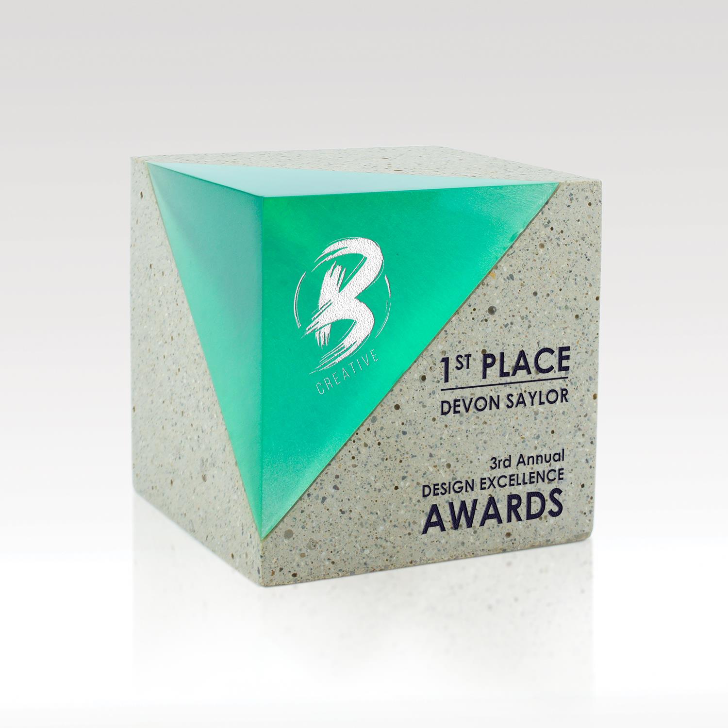 Picture of Cube Award Resin Concrete - Atlas