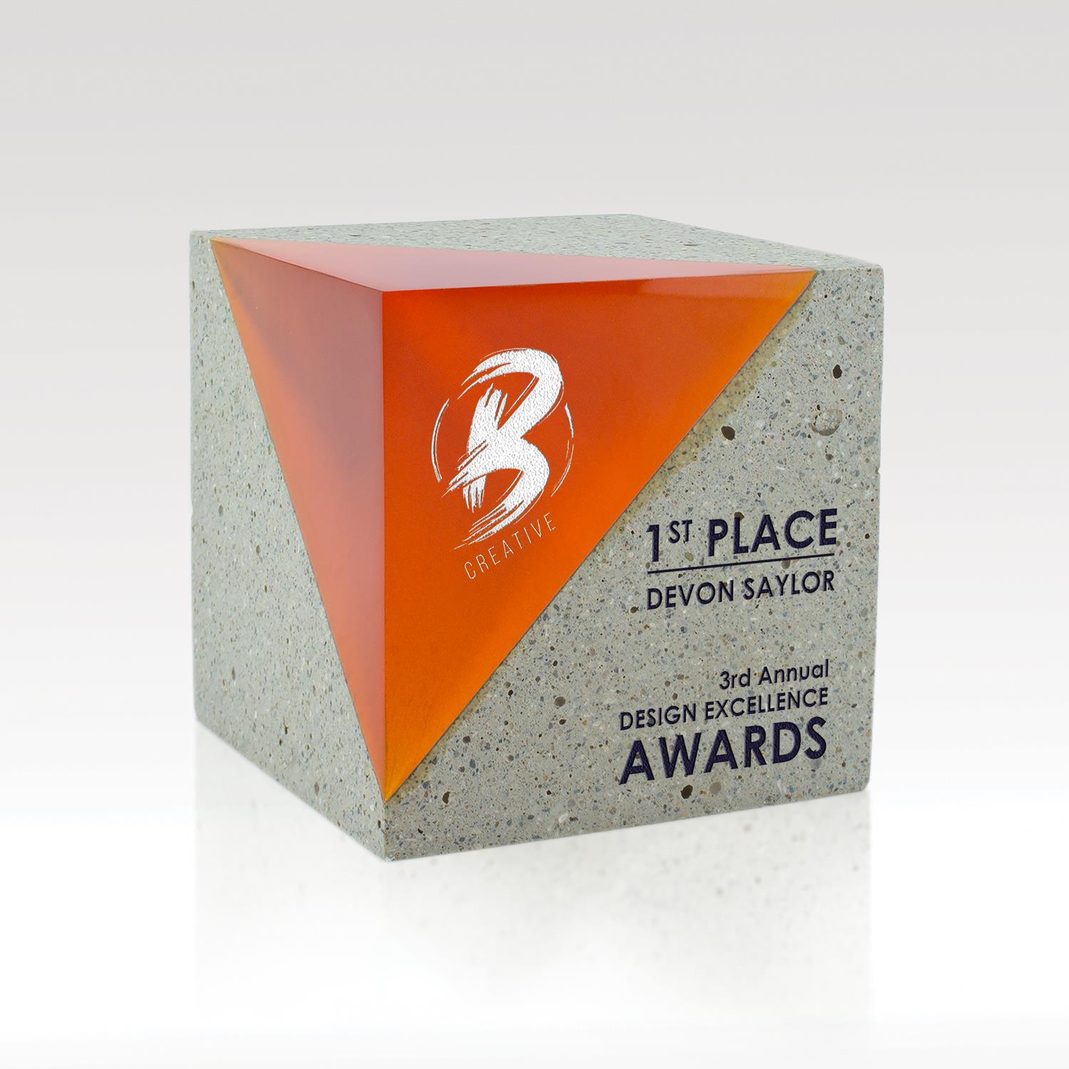 Picture of Cube Award Resin Concrete - Atlas
