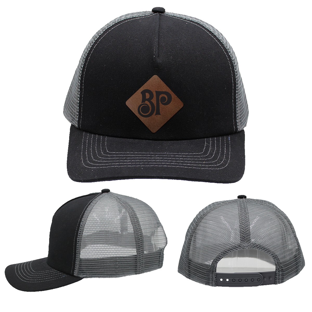 Picture of Mesh Hype Trucker, Leather Patch - Laser Engraved