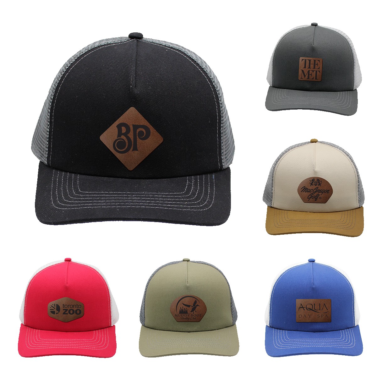 Picture of Mesh Hype Trucker, Leather Patch - Laser Engraved