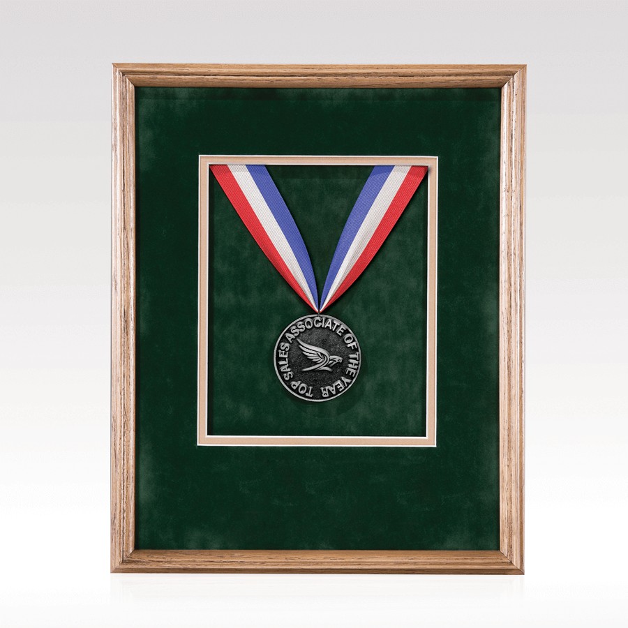 Picture of Oak Framed Medallion Plaque - 10x13